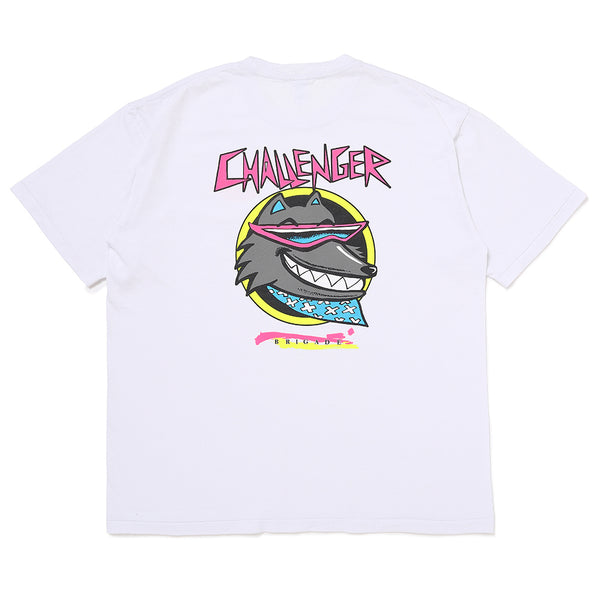 CHALLENGER - NEON WOLF TEE - WHITE