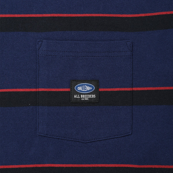 CHALLENGER - L/S AUTHENTIC BORDER TEE -NAVY