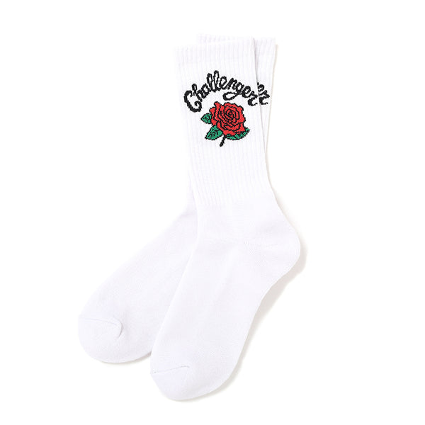 CHALLENGER - ROSE SOCKS - WHITE