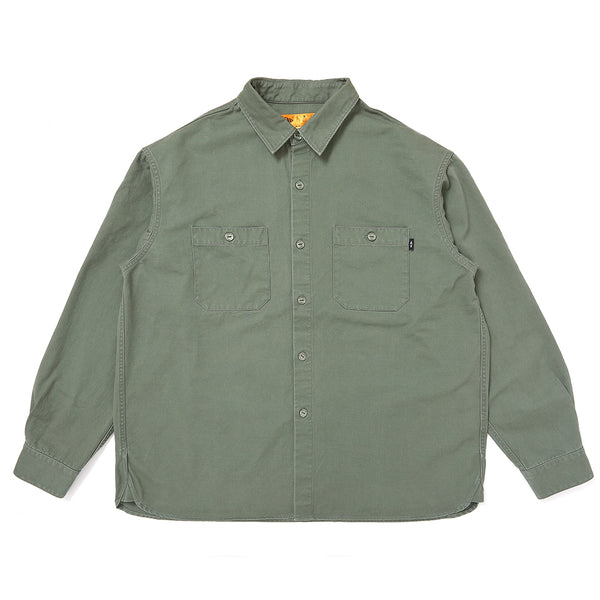 CHALLENGER - SNAKING LOGO WORK SHIRT - OLIVE