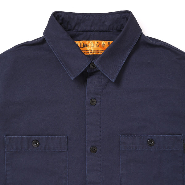 CHALLENGER - SNAKING LOGO WORK SHIRT - NAVY