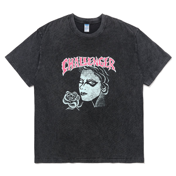 CHALLENGER - PUNK GIRL TEE - PAPPER BLACK