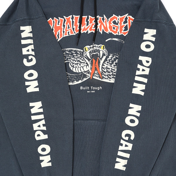 CHALLENGER - SNAKE HOODIE - PAPPER BLACK