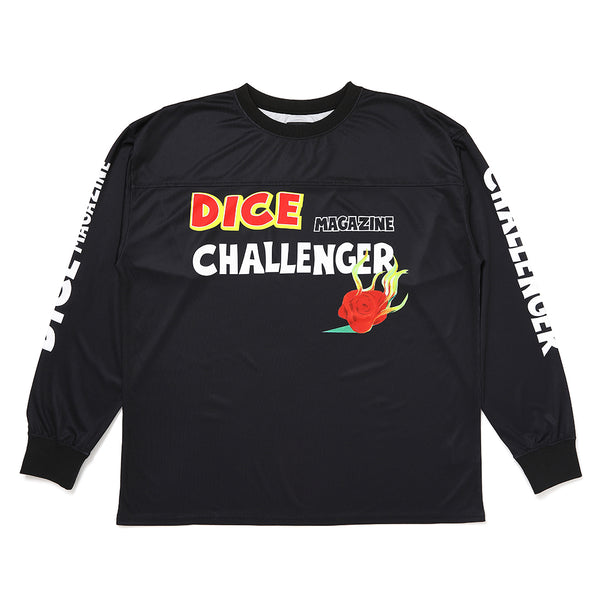 CHALLENGER - L/S DRY DICE TEE - BLACK