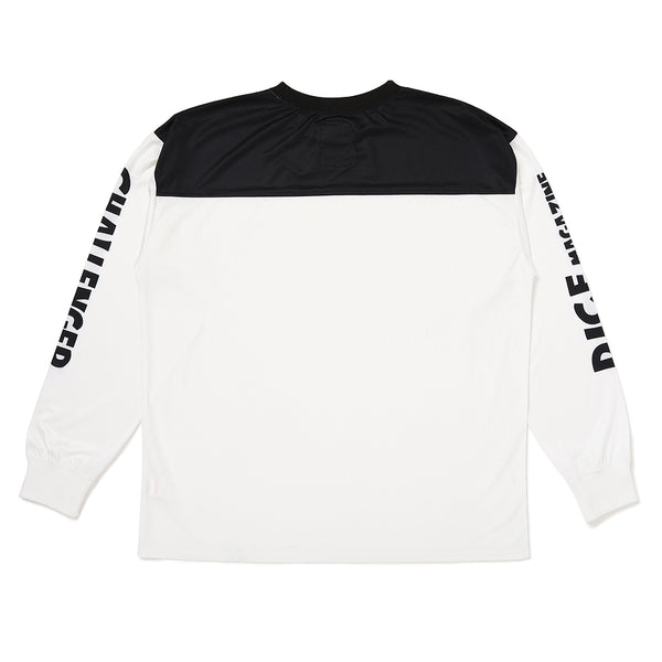 CHALLENGER - L/S DRY DICE TEE - WHITE / BLACK
