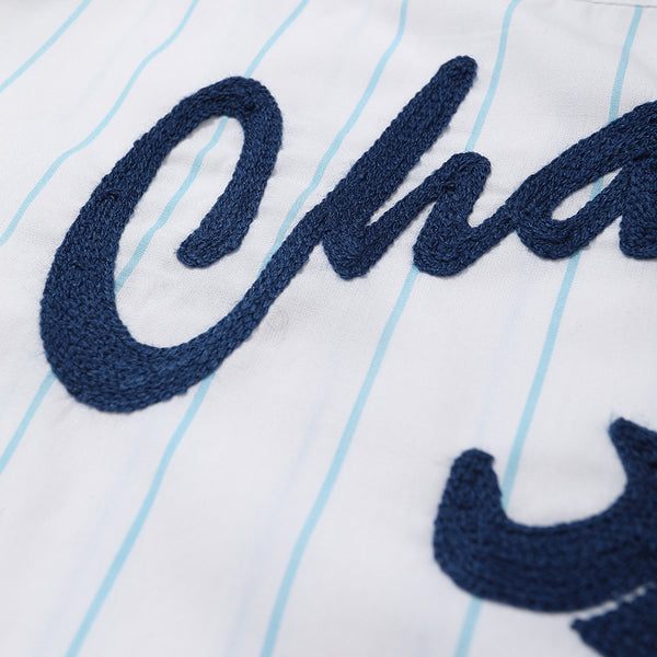 CHALLENGER - L/S STRIPE MECANIC SHIRT - WHITE