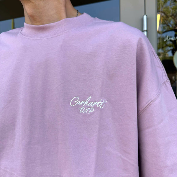 Carhartt WIP - S/S SIGNATURE SCRIPT T-SHIRT - HORTENSIA