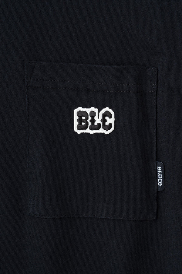 BLUCO - DRYCOTTON RAGLAN POCKET T-SHIRT L/S -BLC- BLACK