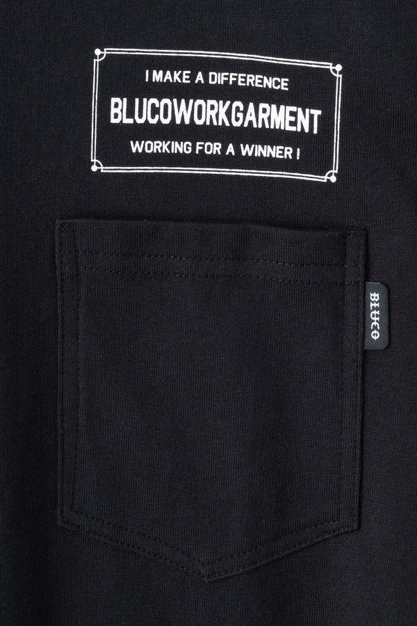BLUCO - POCKET L/S T-SHIRTS Ticket - BLACK