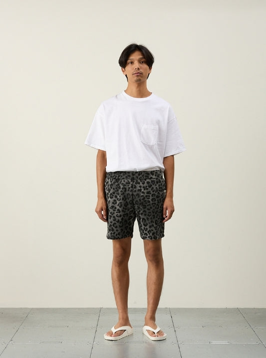 ILL ONE EIGHTY - LEOPARD SWEAT SHORTS - BLACK