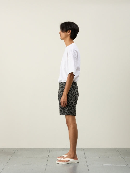 ILL ONE EIGHTY - LEOPARD SWEAT SHORTS - BLACK