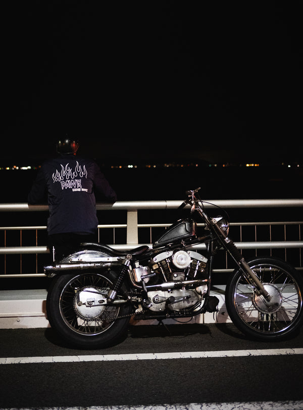 PAWG - FLAMES COACH JACKET - BLACK