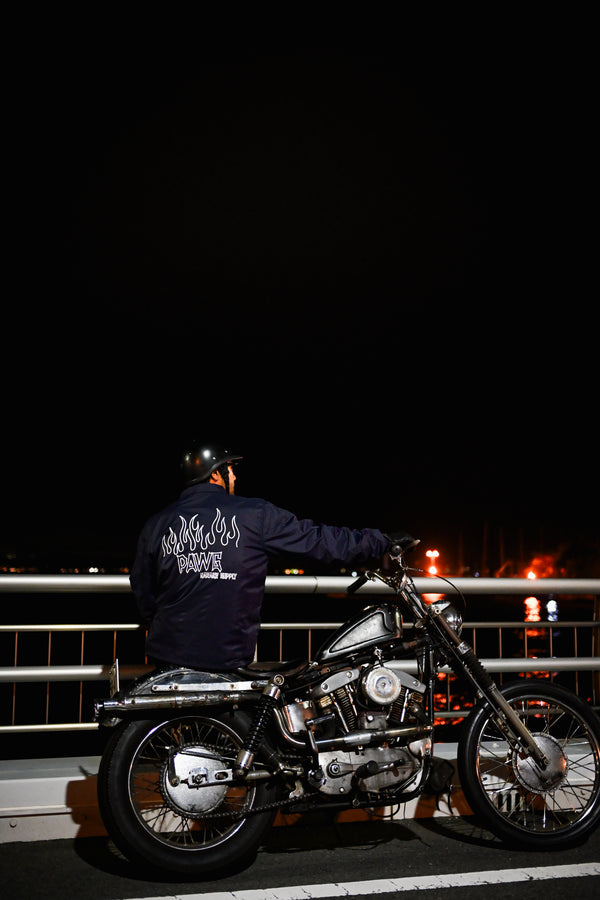 PAWG - FLAMES COACH JACKET - NAVY