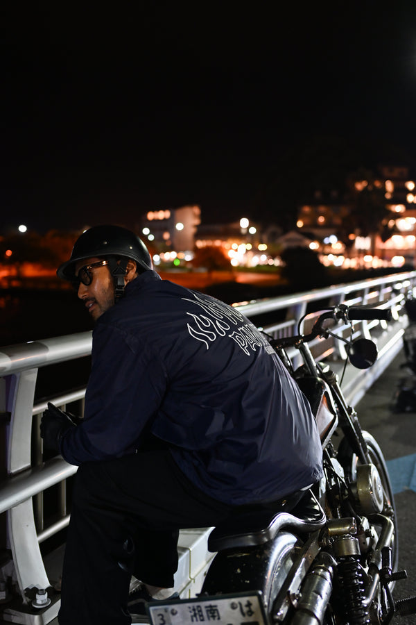 PAWG - FLAMES COACH JACKET - NAVY