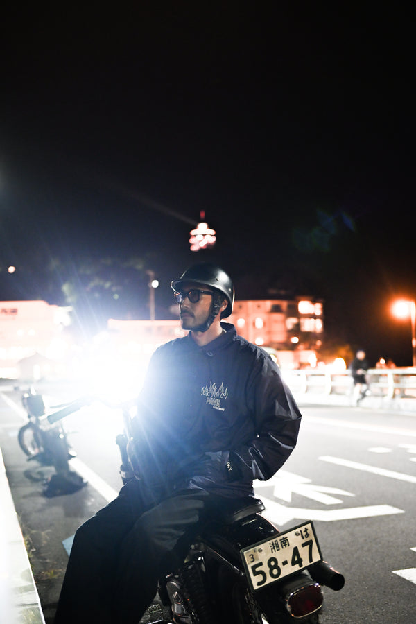 PAWG - FLAMES COACH JACKET - NAVY