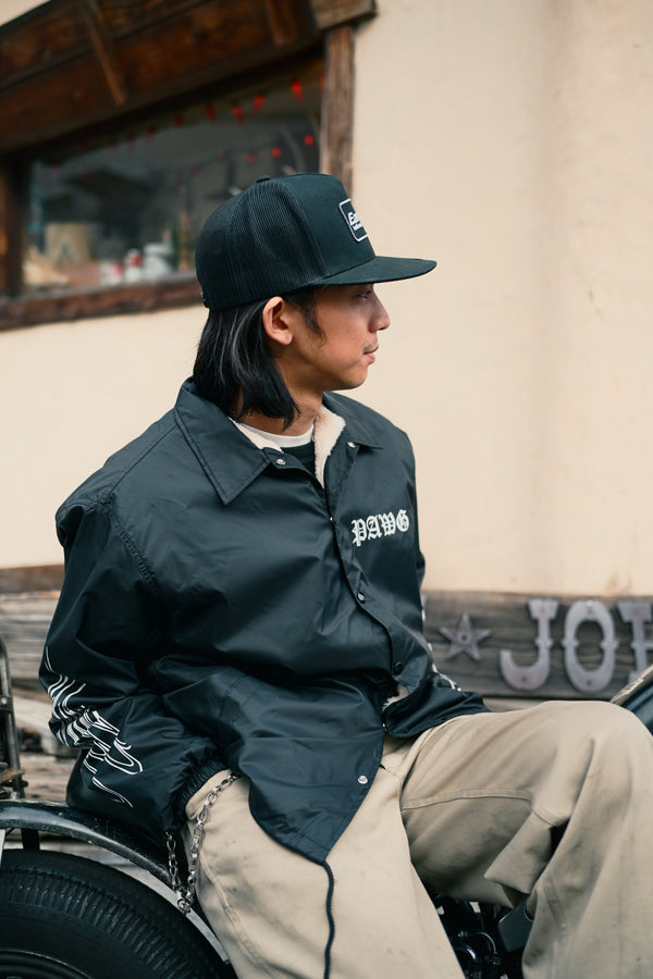 PAWG × Eary&Co - COLLABORATION NYLON COACH JACKET - BLACK