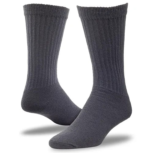 RAILROAD SOCK - MEN'S 3 PAIR PREMIUM COTTON CREW SOCKS - BLACK