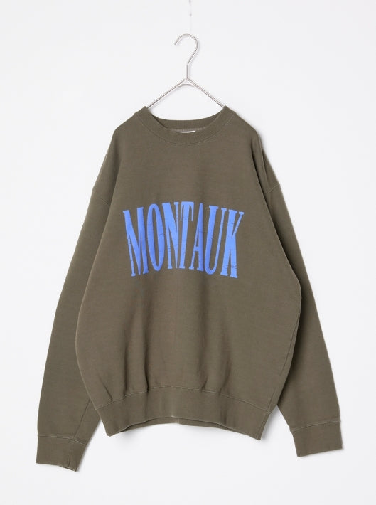 ILL ONE EIGHTY - "MONTAUK " CREW SWEAT SHIRT - OLIVE