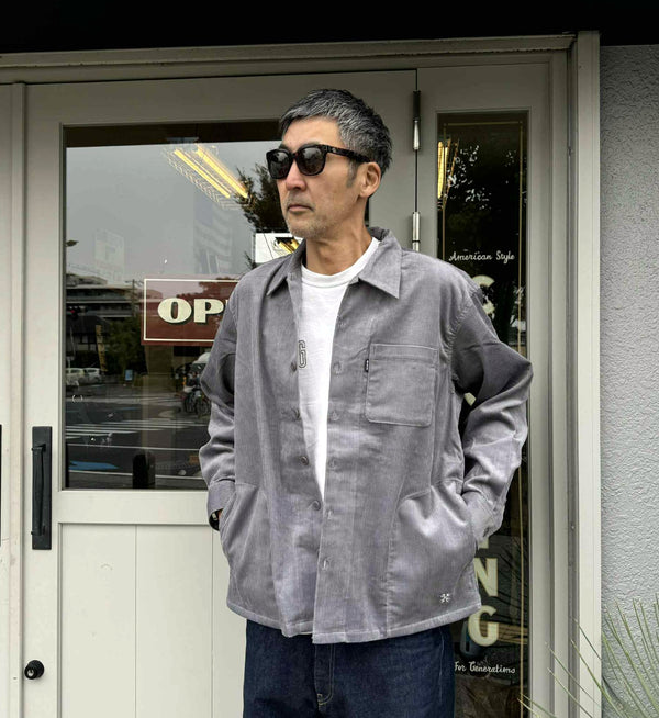 BLUCO - CORDUROY WORK SHIRT - GRAY