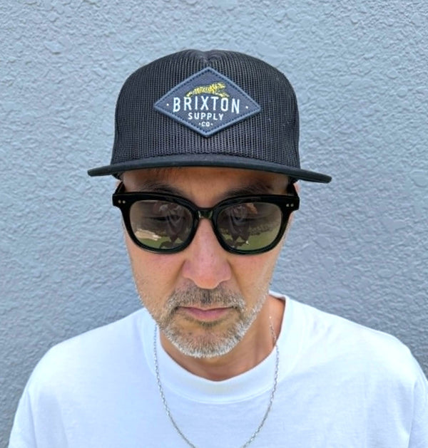 BRIXTON - LEAPER MP ALL MESH TRUCKER HAT - BLACK