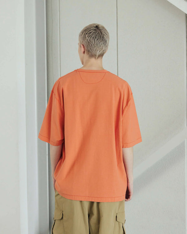 ARMY TWILL - BACK JERSEY HALF SLEEVE TEE - ORANGE