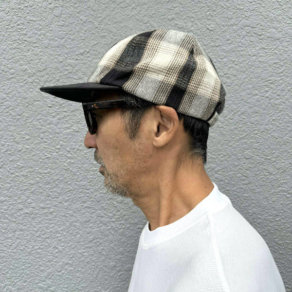 BIGMIKE - HEAVY FLANNEL CAP - OFF x BROWN x BLACK