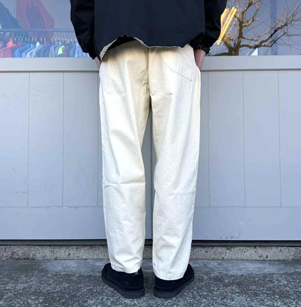 BIGMIKE - WASHED DUCK EASY PANTS - NATURAL