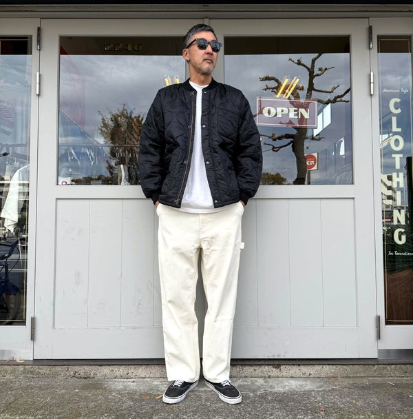 BIGMIKE - CORDUROY PAINTER EASY PANTS - OFF WHITE