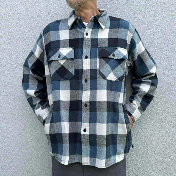 BLUCO - BUFFALO CHECK FLANNEL SHIRT - NAVY