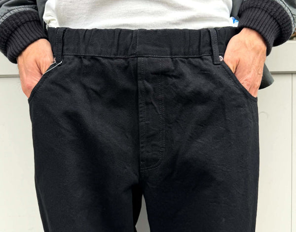 BLUCO - JAPAN DENIM EASY COWBOY PANTS - BLACK ONE WASH