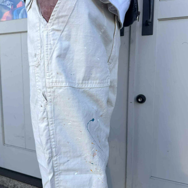 melple - CARPENTER PANTS - PAINTED - OFF WHITE