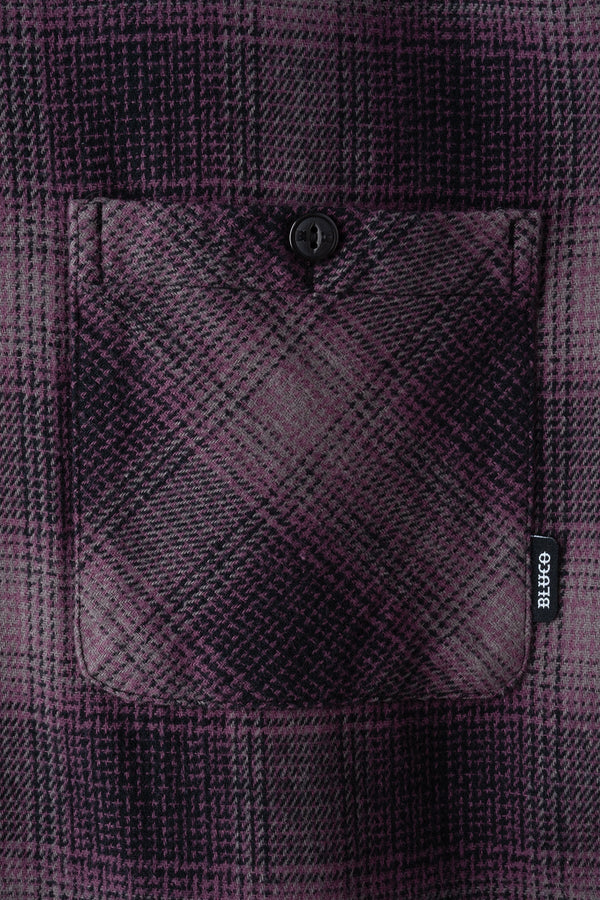 BLUCO - OMBRE CHECK FLANNEL SHIRT - PURPLE