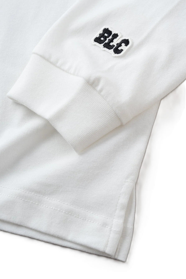 BLUCO - DRYCOTTON POCKET T-SHIRT L/S -LINE- WHITE