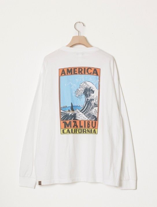 ILL ONE EIGHTY - AMERICAN WAVE L/S TEE - WHITE