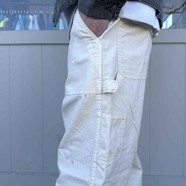 melple - CARPENTER PANTS - PAINTED - OFF WHITE
