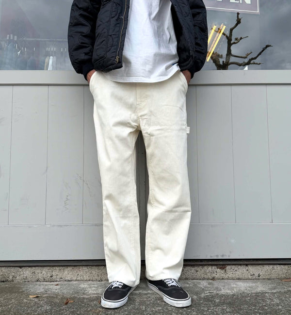 BIGMIKE - CORDUROY PAINTER EASY PANTS - OFF WHITE