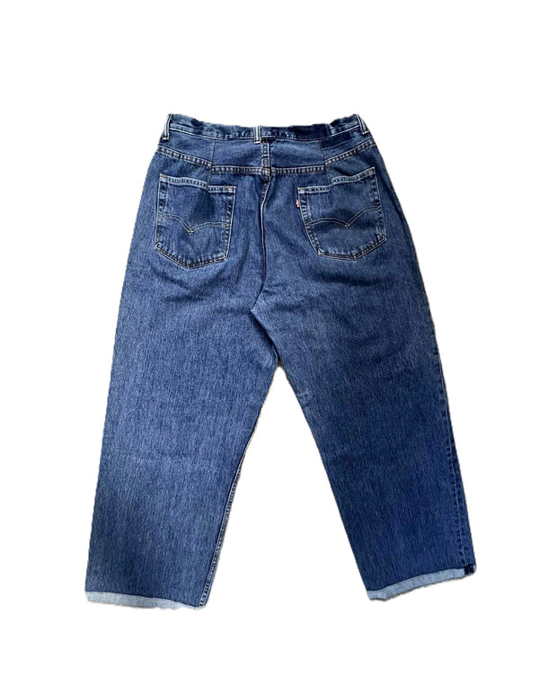 THRIFTY LOOK - LEVIS 550 ONE-TUCK PANTS - BLUE