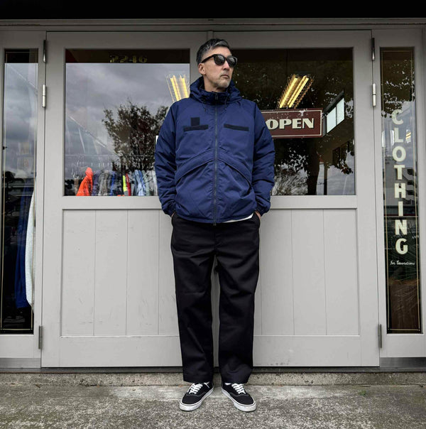 ARMY TWILL - PE WEATHER PADDING JACKET - BLUE