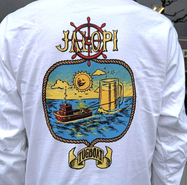 ANTIHERO - JALOPI TUGBOAT LS T-SHIRT - WHITE