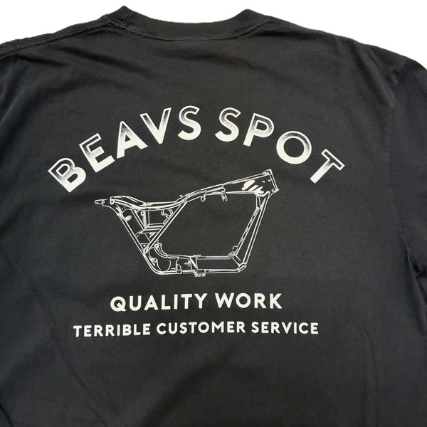 BEAVS SPOT - SHOP POCKET TEE - BLACK