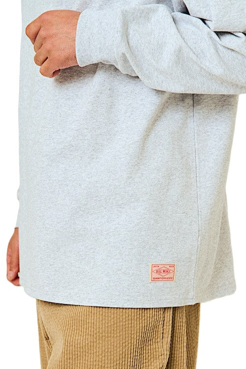BIGMIKE - 10oz SUNGLASSES 3 POCKET LS TEE - ASH