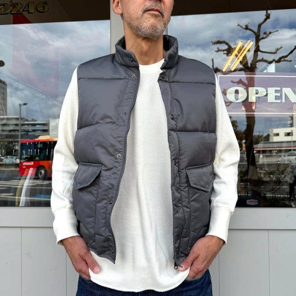 BLUCO - HEAVY NYLON PADDING VEST - GRAY