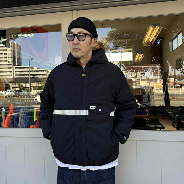 BLUCO - HOODED REFLECTOR JACKET - BLACK