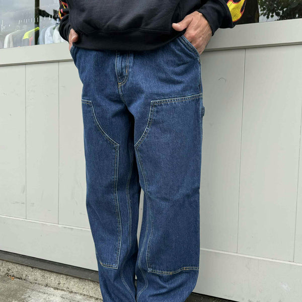 Carhartt WIP - DOUBLE KNEE PANT - BLUE STONE WASHED