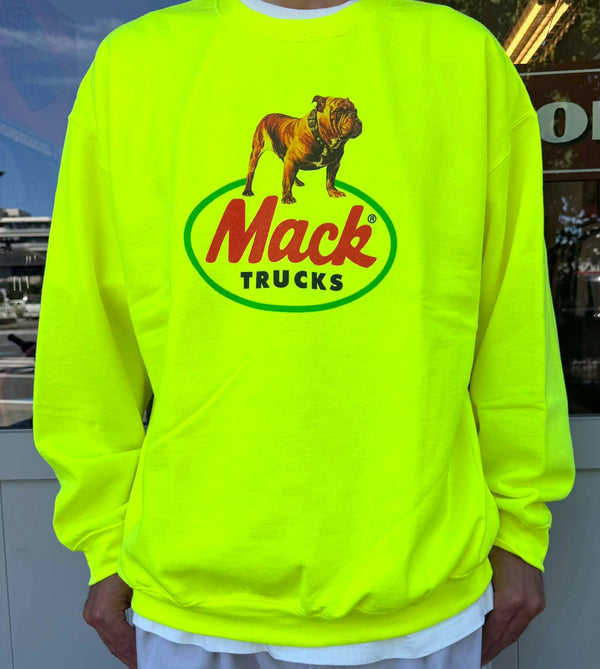 MACK TRUCKS - 70S LOGO CREW SWEAT - YELLOW