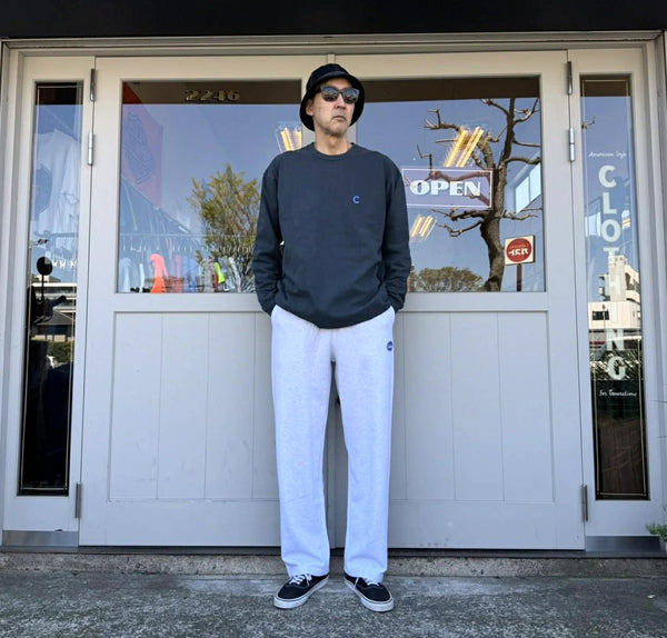 CHALLENGER - L/S PIGMENT C PATCH TEE - PEPPER BLACK