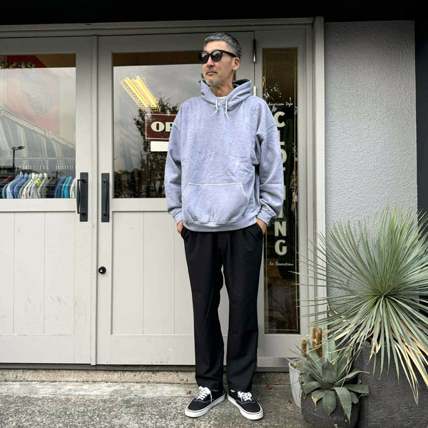 TOWNCRAFT -  90'S PIGMENT PULL HOODIE - GRAY