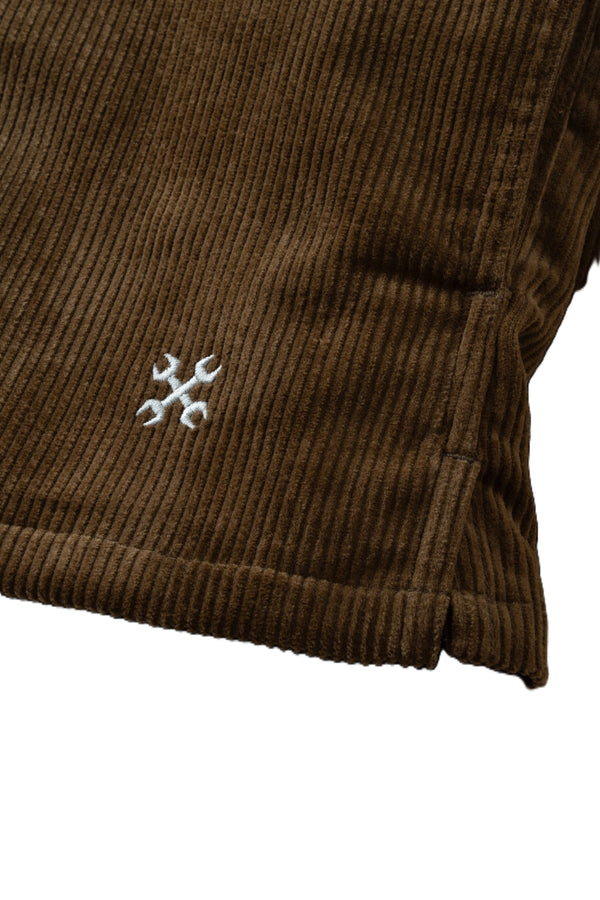 BLUCO - CORDUROY WORK SHIRT - OLIVE BROWN