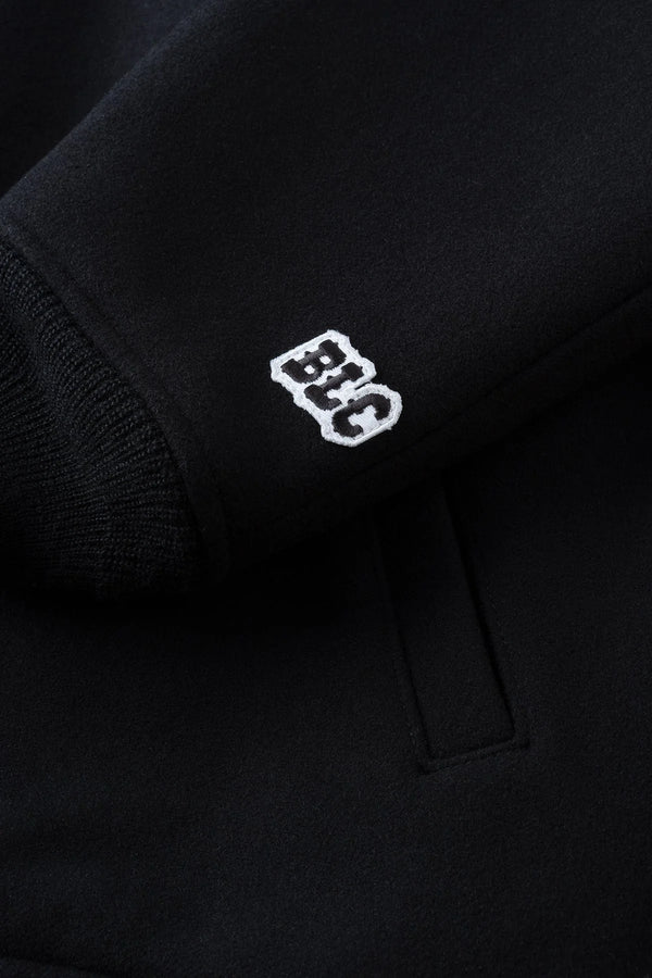 BLUCO - HEAVY MELTON AWARD JACKET - BLACK