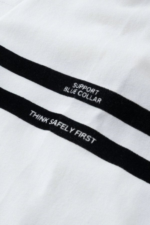 BLUCO - DRYCOTTON POCKET T-SHIRT L/S -LINE- WHITE